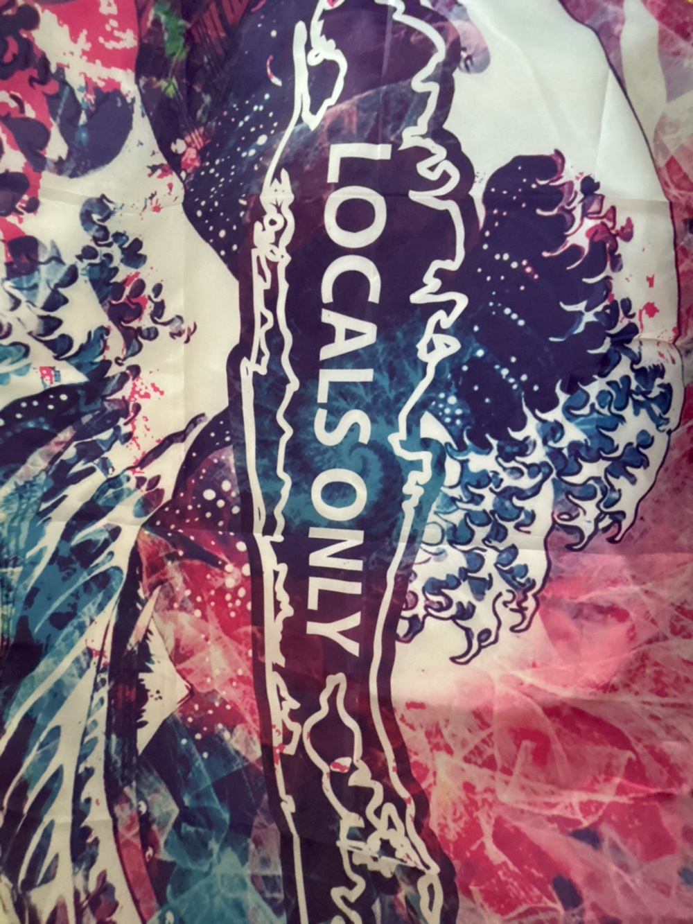 Locals Only Abstract Wave Wall Art - Pink & Blue
